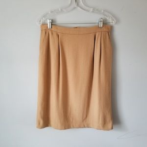 Kim Rogers 12P Skirt Mustard Yellow 100% Wool